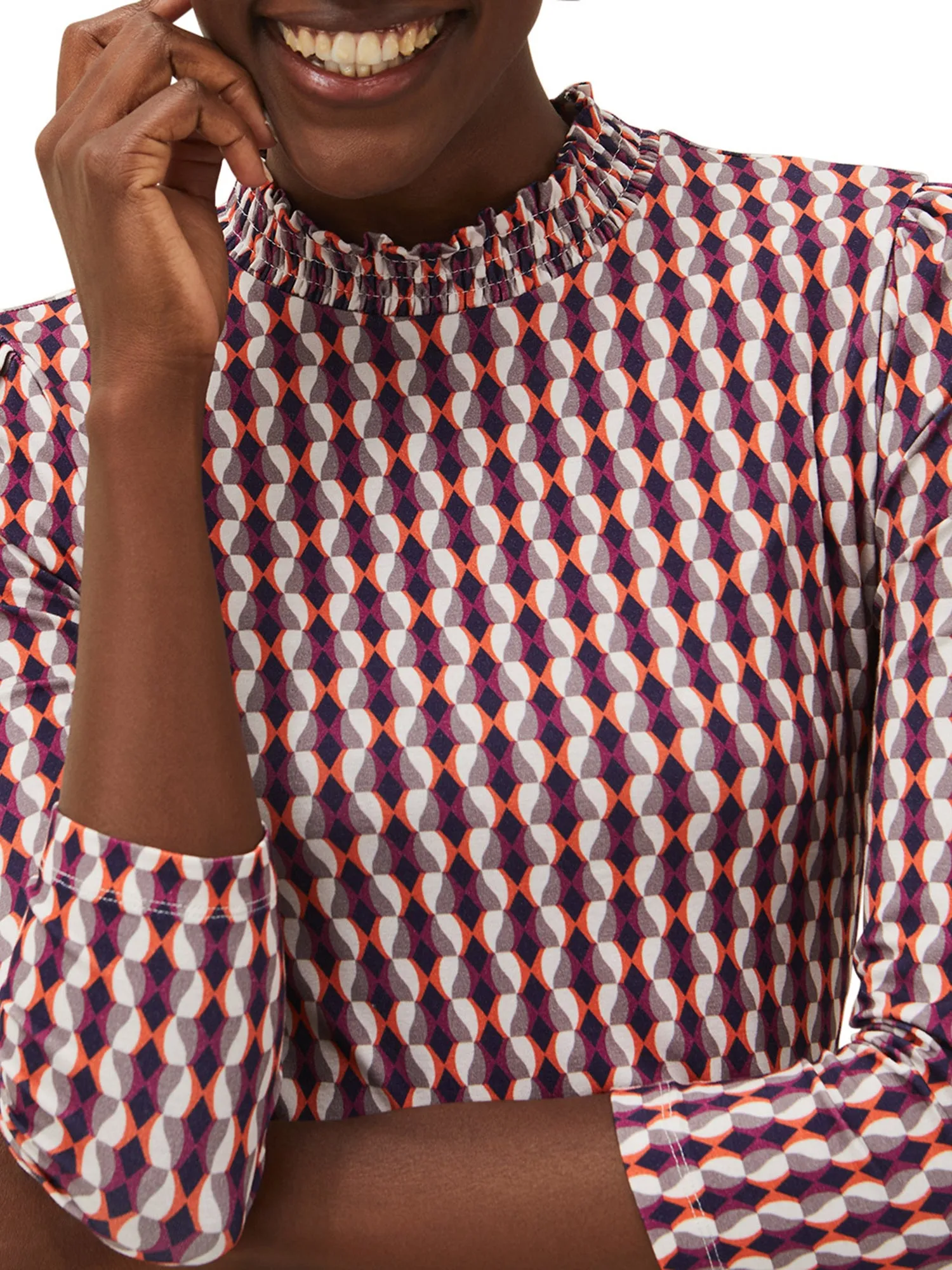 Elizza Geometric Print Top