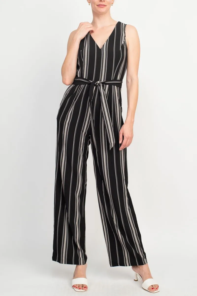 Emma & MIchele Striped Sleeveless Jumpsuit