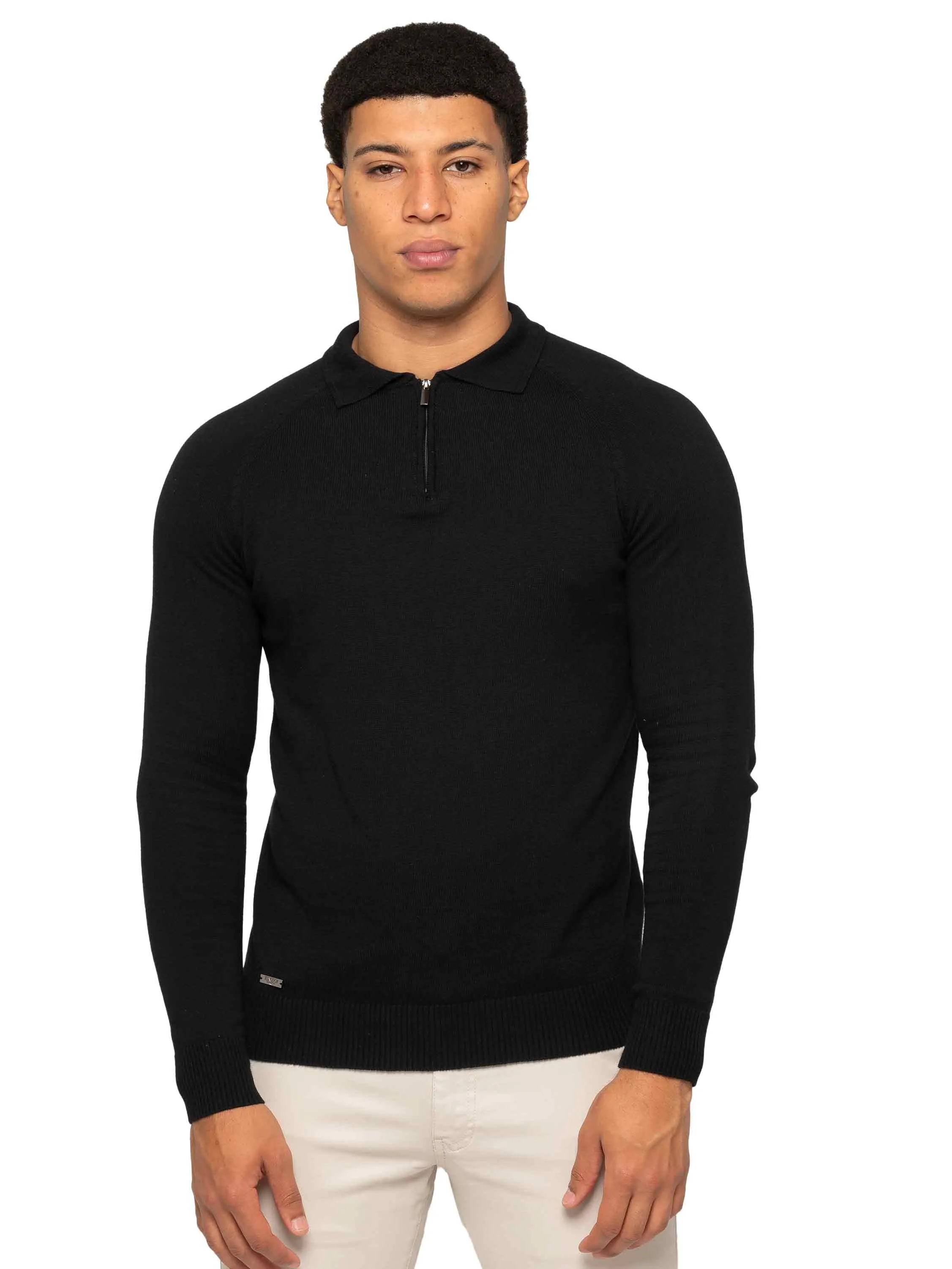 Enzo Milano | Mens Half Zip Polo Jumper