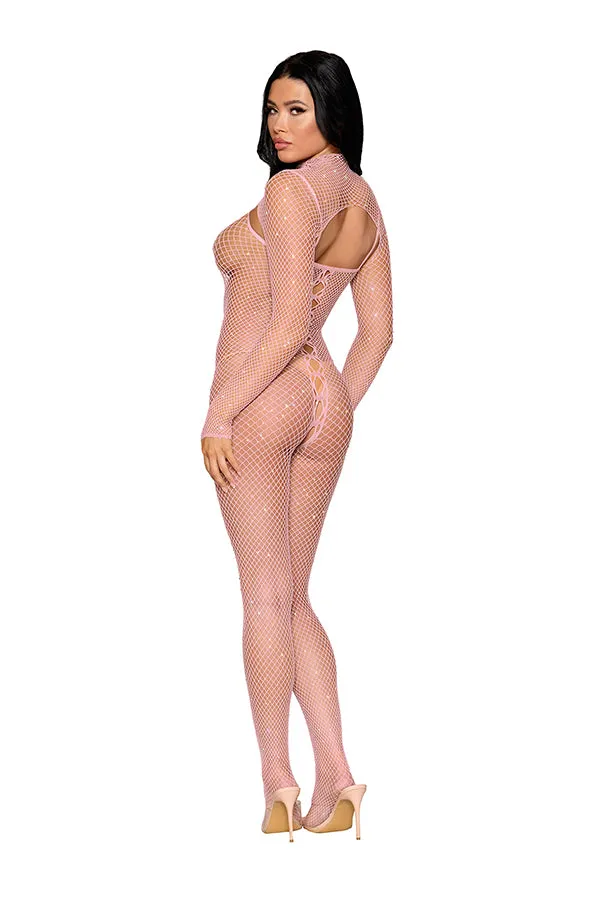 Fishnet catsuit bodystocking and shrug set