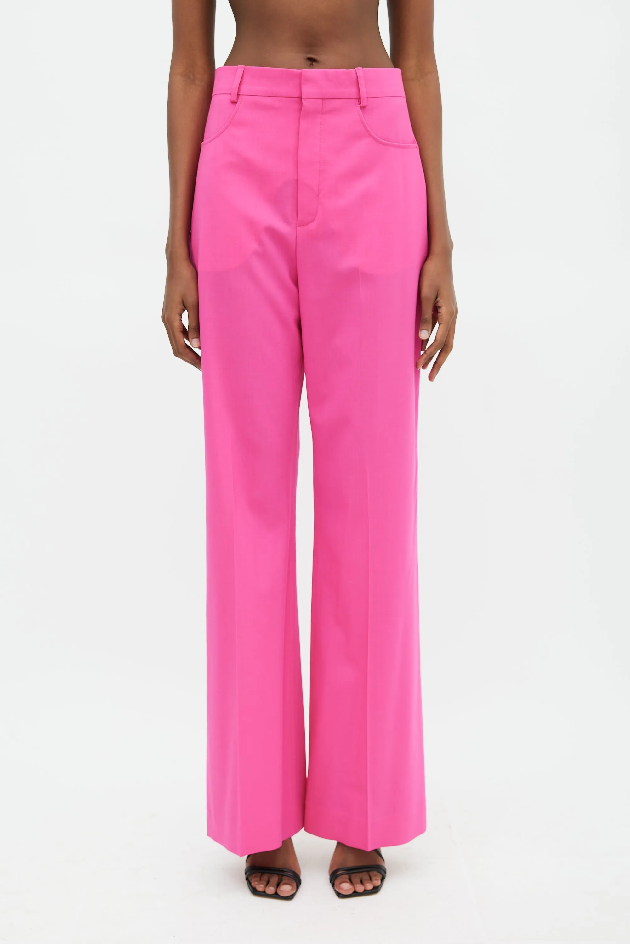 Fuchsia Le Papier High Waist Trouser