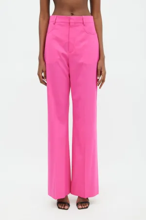 Fuchsia Le Papier High Waist Trouser