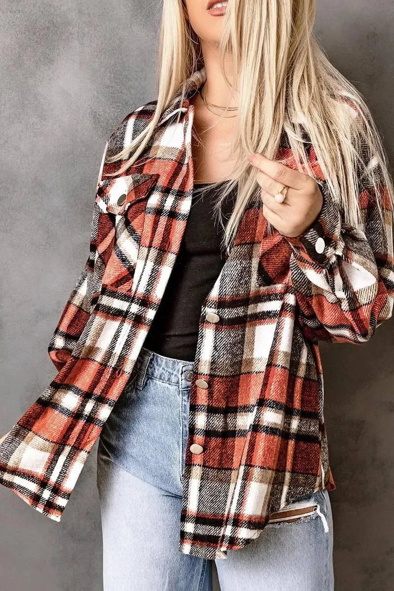 Get Effortlessly Stylish with our Ladies Flannel Shacket - Perfect for Any Occasion