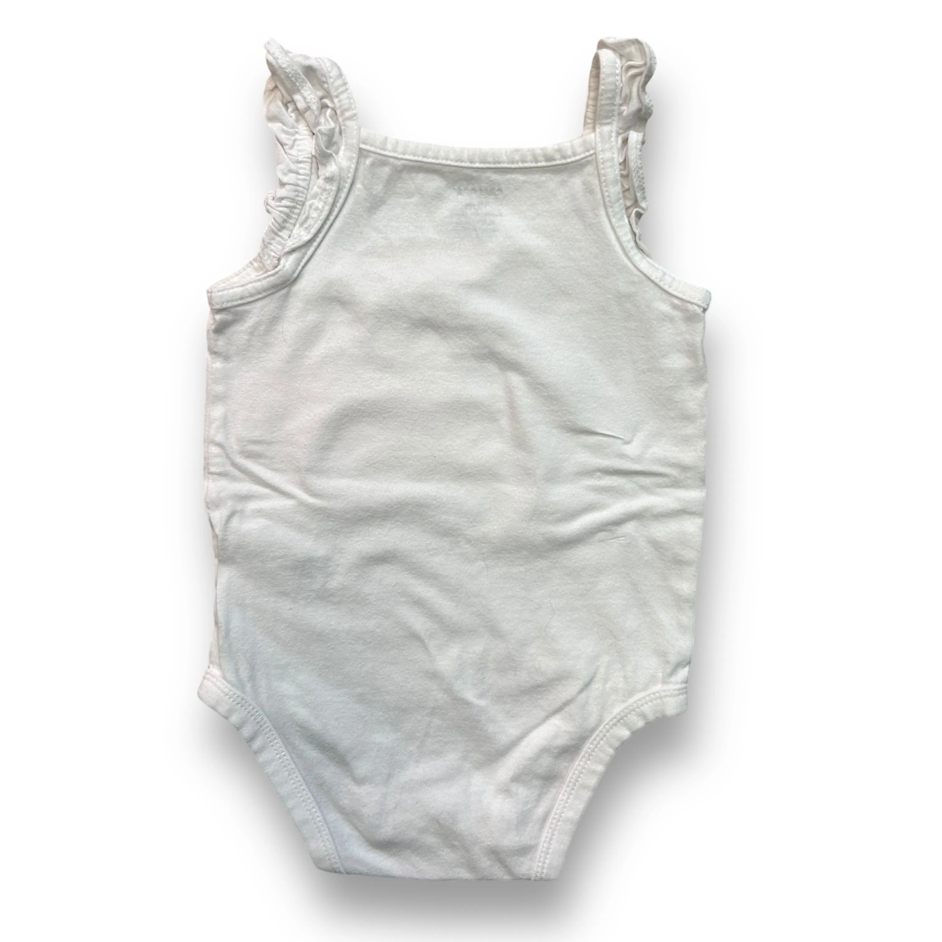 Girls Carter's Size 12 Months White Spaghetti Strap Snap Bottom Bodysuit