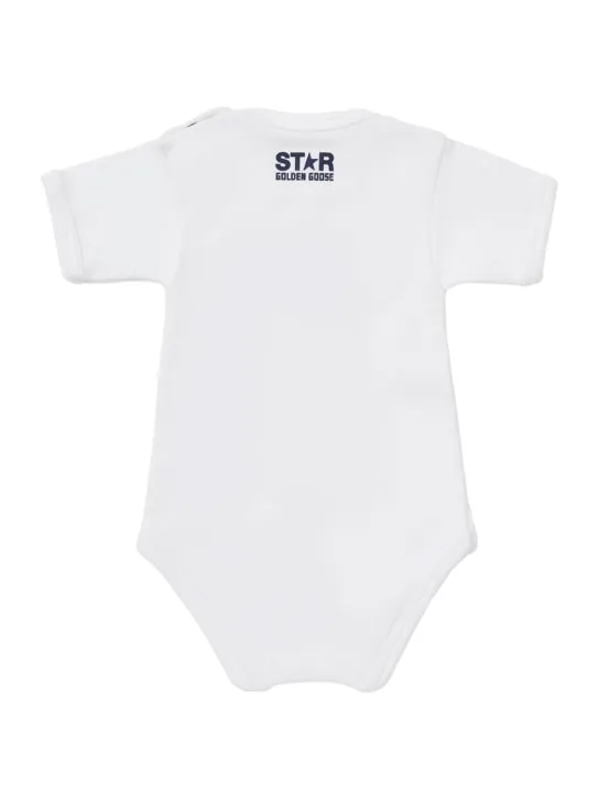 Golden Goose   Star cotton bodysuit, bib &amp; bath set 