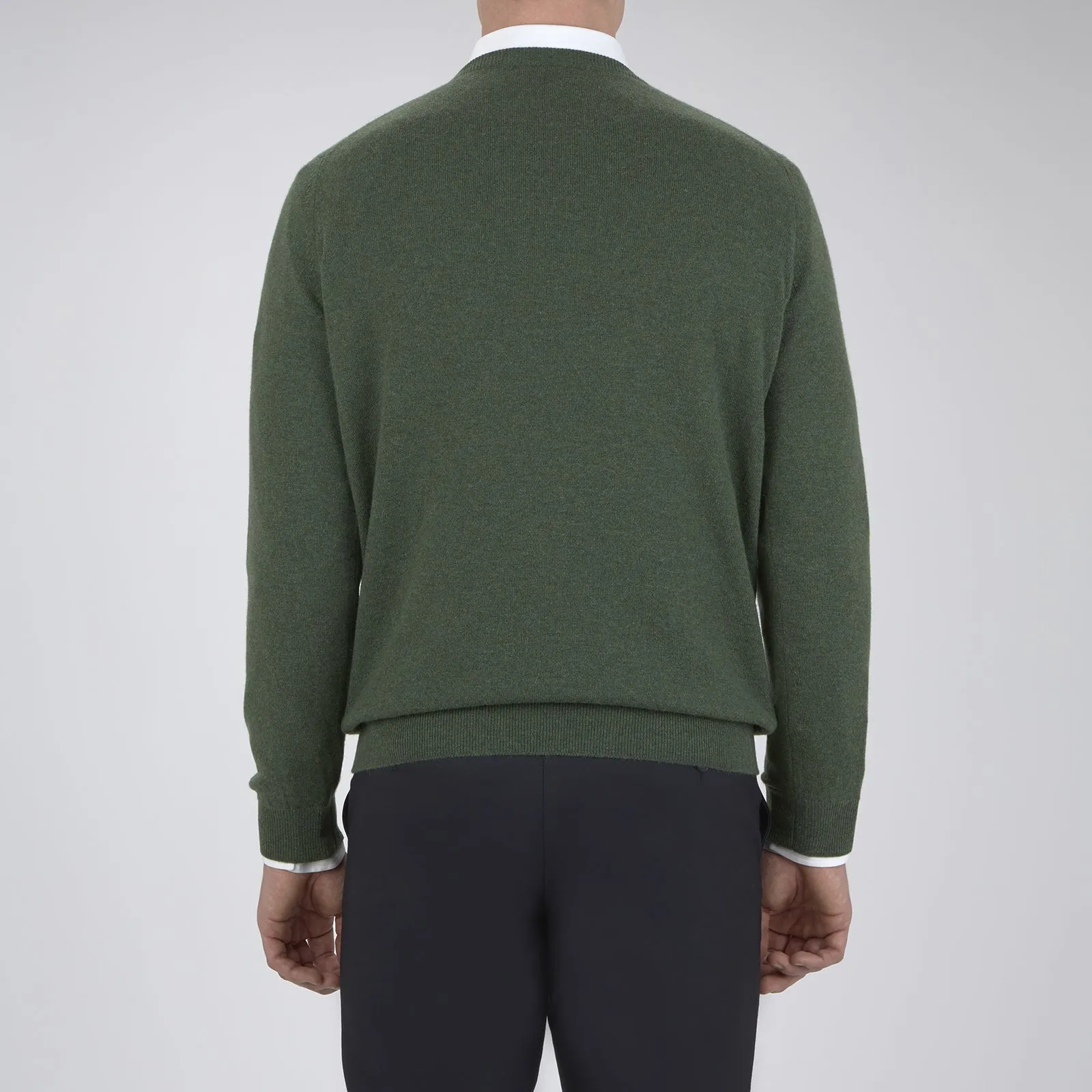 Green Crew Neck Cashmere Jumper