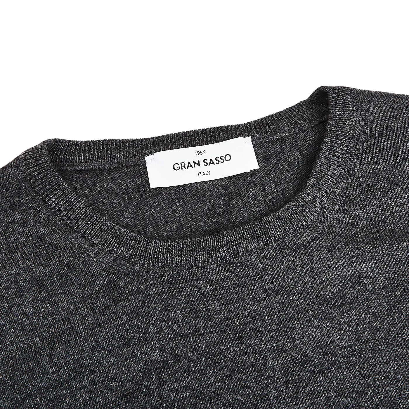 Grey Melange Extra Fine Merino Crew Neck