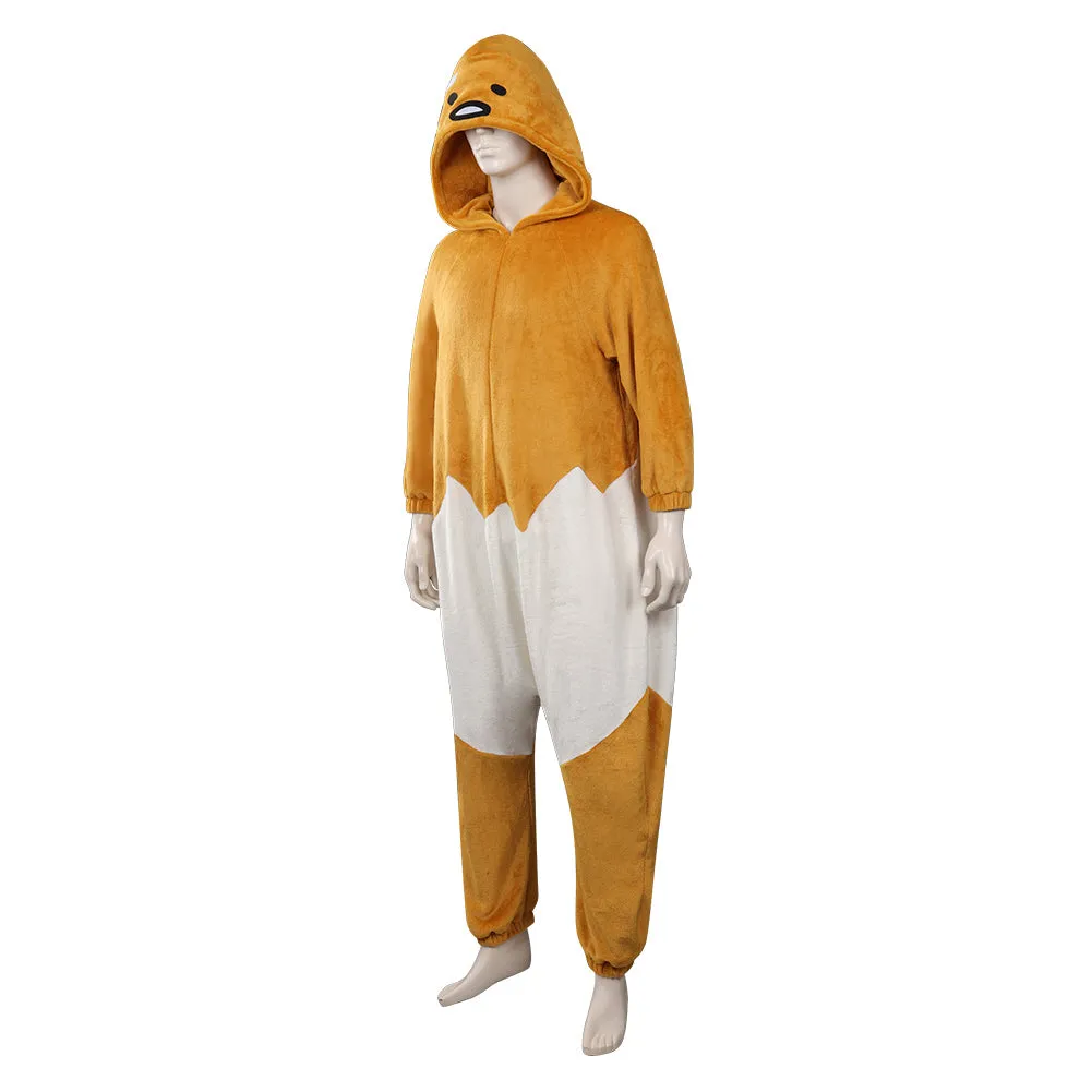 Gudetama Adventure Gudetama Cosplay Costume Jumpsuit  Sleepwear Onesies Pajamas Outfits Halloween Carnival Party Suit