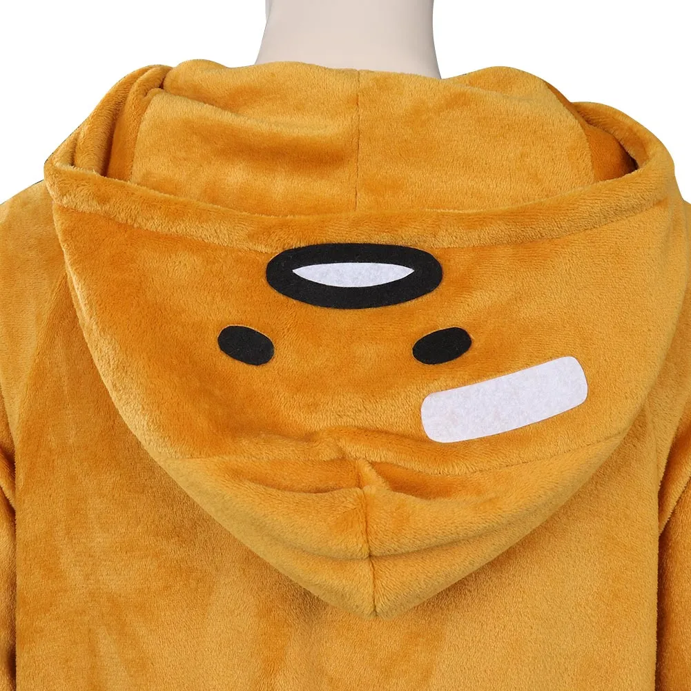 Gudetama Adventure Gudetama Cosplay Costume Jumpsuit  Sleepwear Onesies Pajamas Outfits Halloween Carnival Party Suit