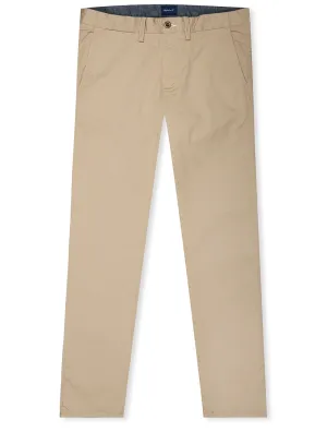 Hallden Twill Chinos Dark Khaki