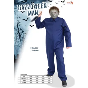 Halloween Blue Mens Jumpsuit