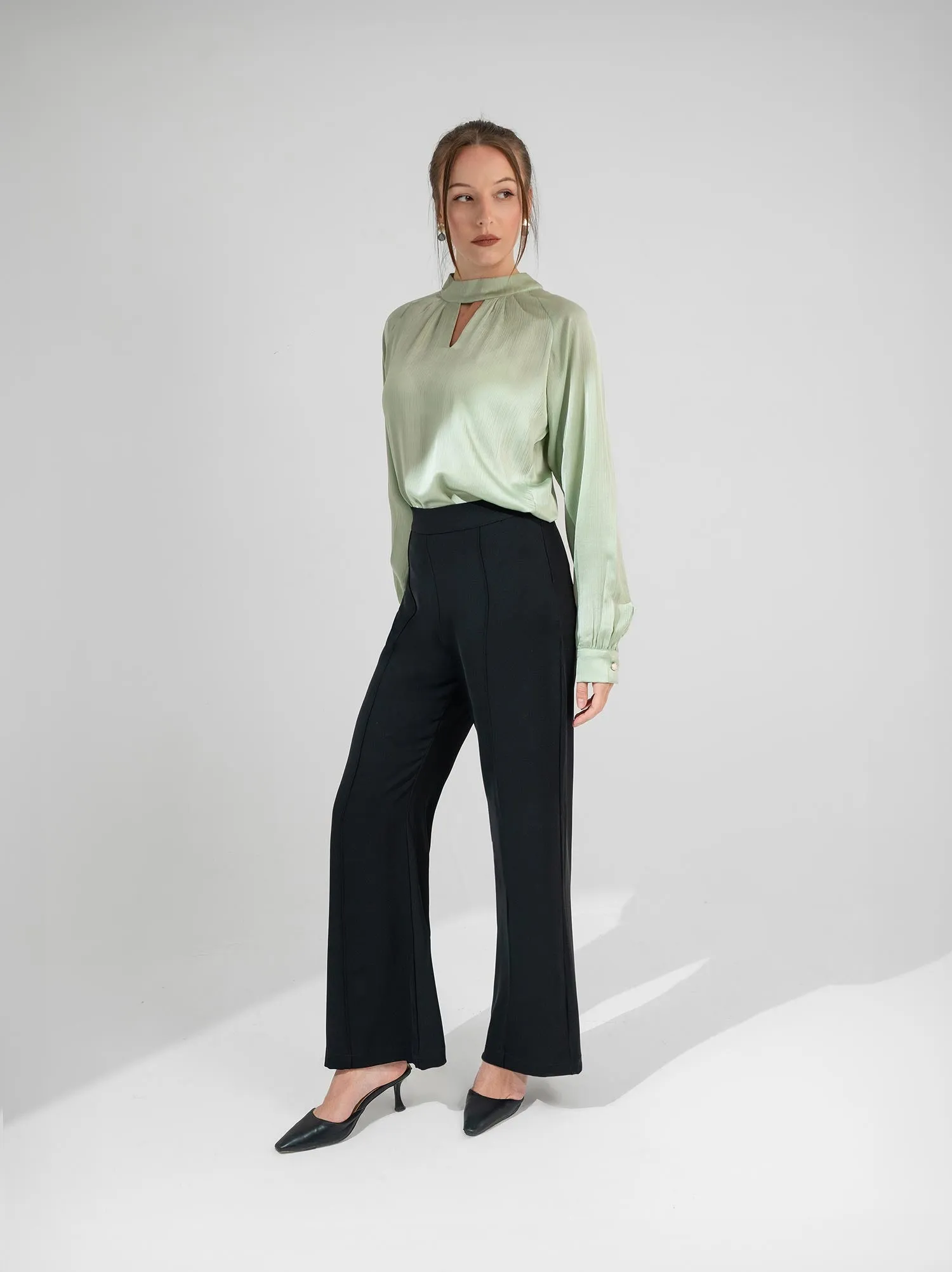 High Waist Flared Pants - KC Shop