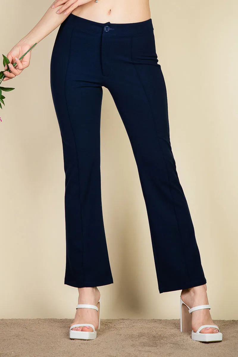 High Waist Knit Flare Pants