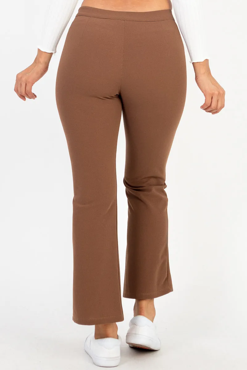 High Waist Knit Flare Pants