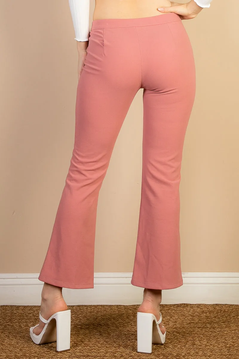 High Waist Knit Flare Pants