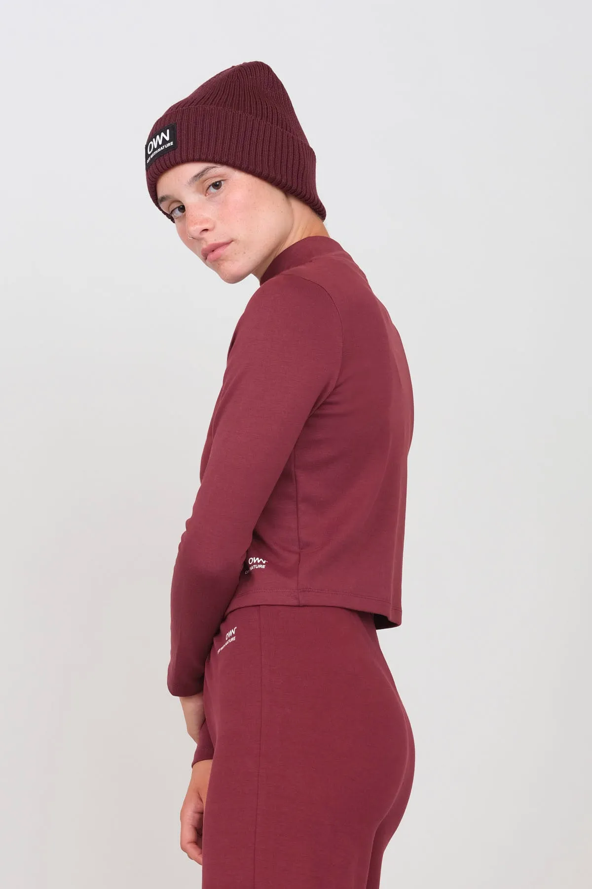 Interlock Turtleneck Prune