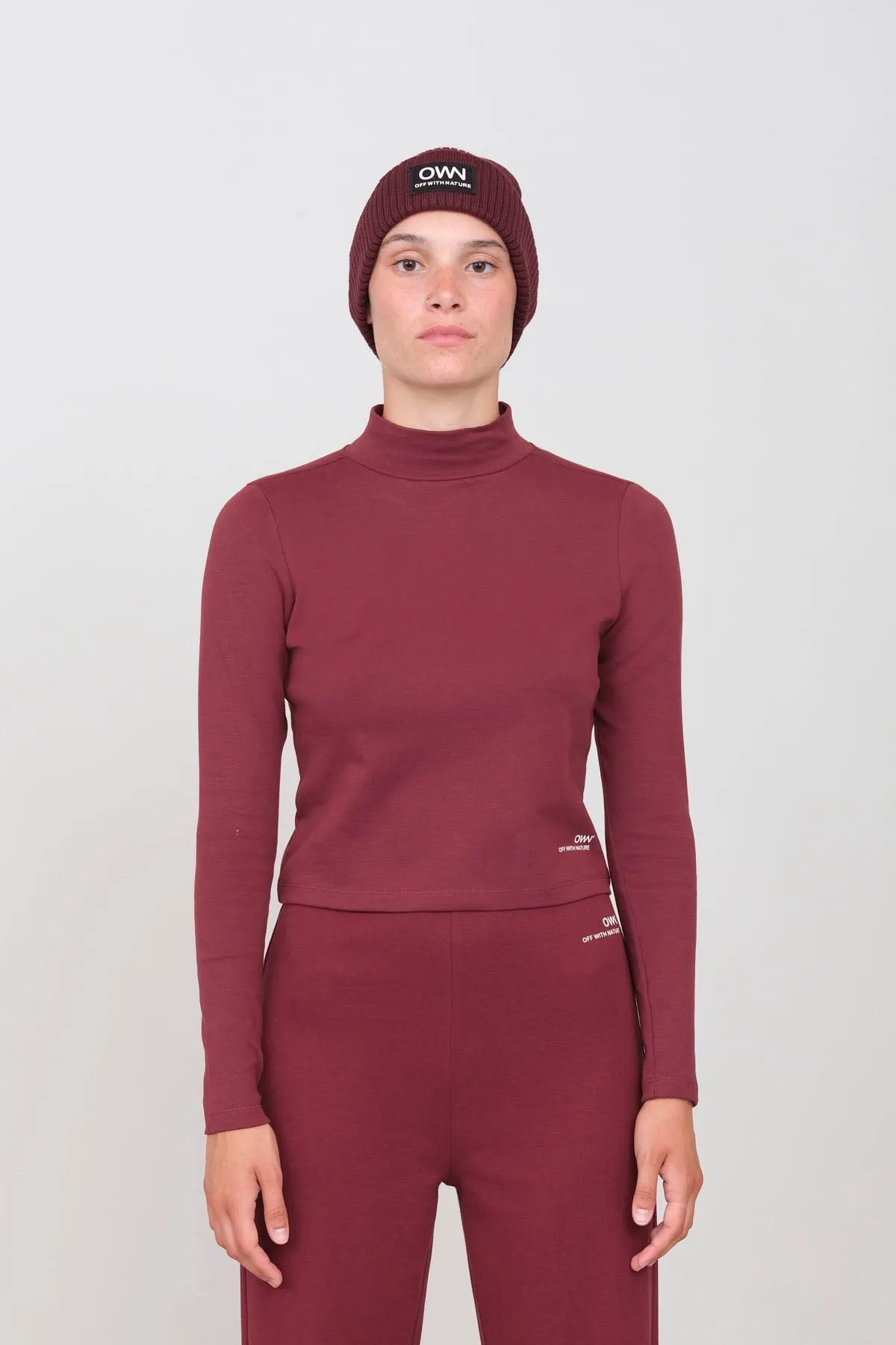 Interlock Turtleneck Prune