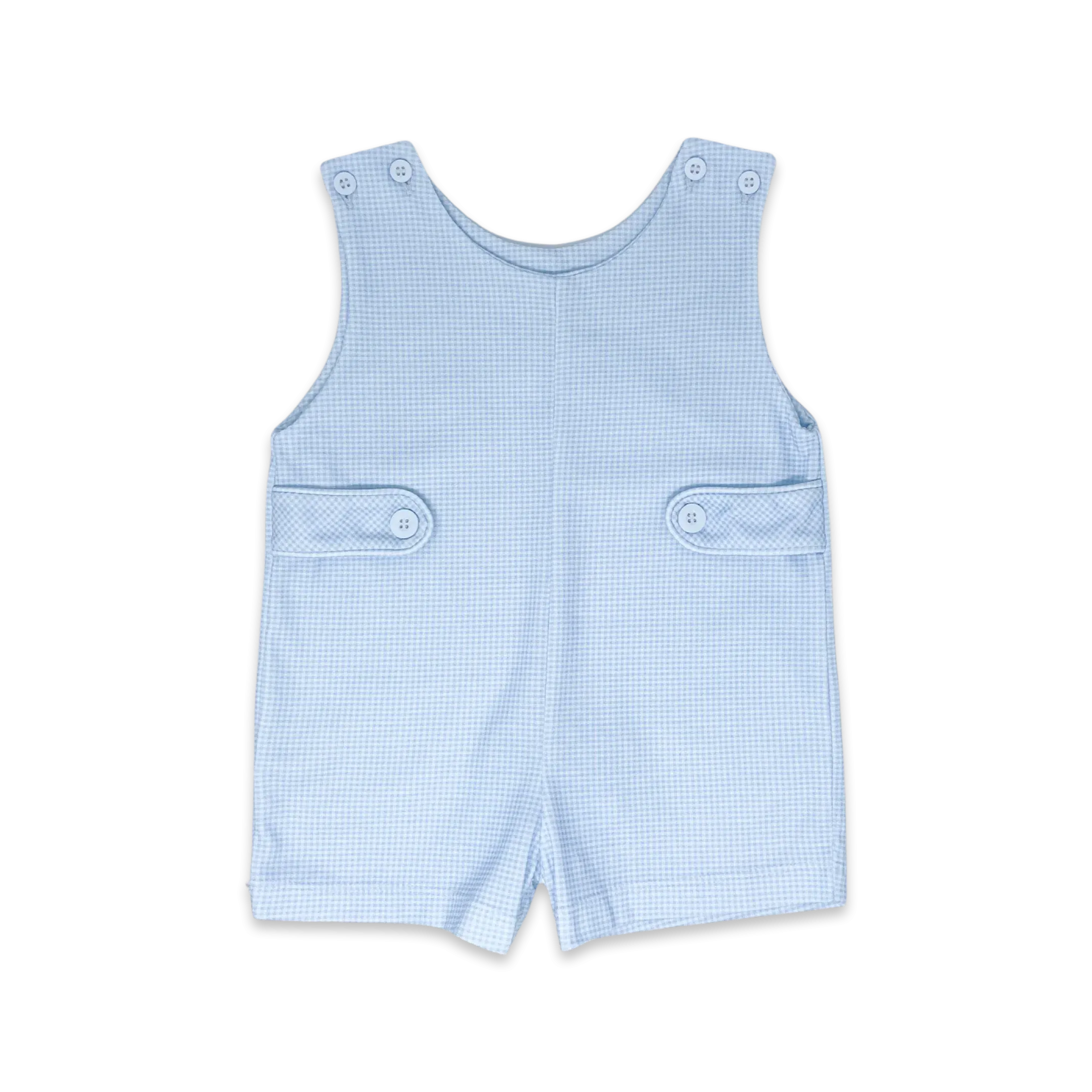 Jefferson Knit Jon Jon - Baby Blue Minigingham