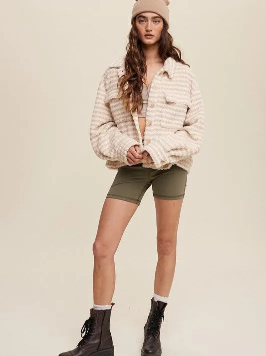 Keep Your Style Cozy Cropped Fleece Shacket