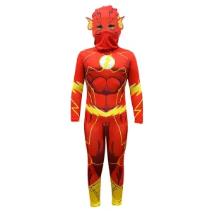 Kids  The Flash Cosplay Costume Jumpsuit Mask Outfits Halloween Carnival Suit