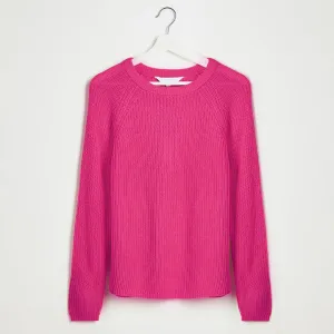 Ladies Pink Raglan Sleeve Jumper