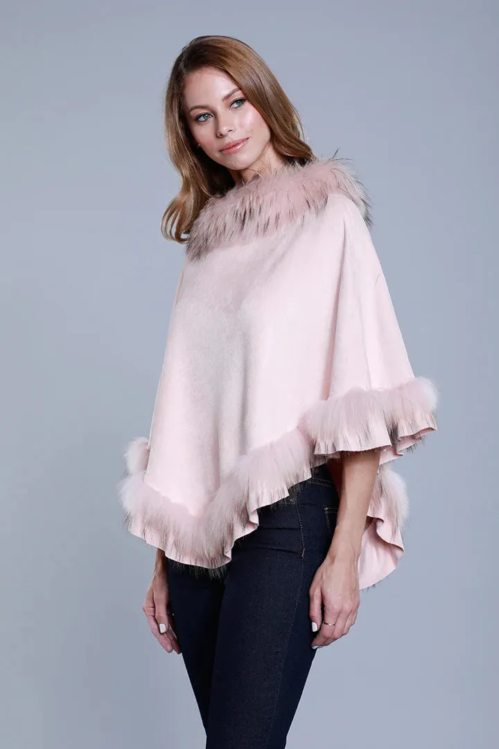 Light Pink Fur Poncho