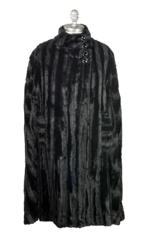 Long Cape - Minky Faux Fur in Black (One Left!)