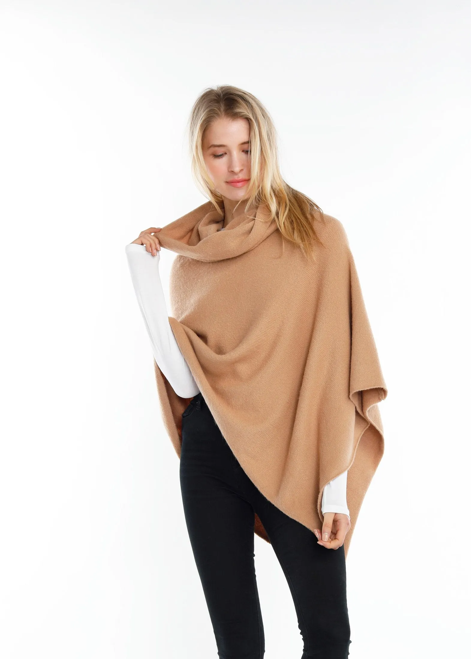 Look by M Turtleneck Wrap Poncho