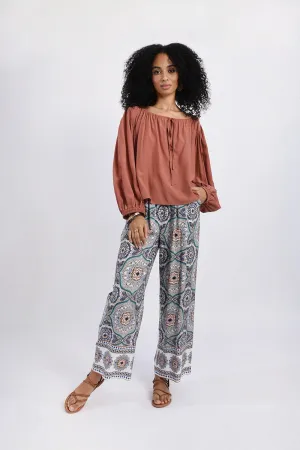 Loose Leopart Print Pants | Blue Adele