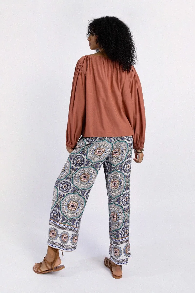 Loose Leopart Print Pants | Blue Adele