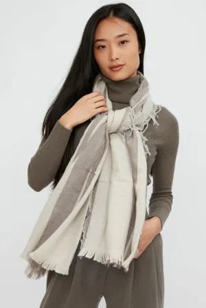 Lurex Stripe Scarf in Mandorla