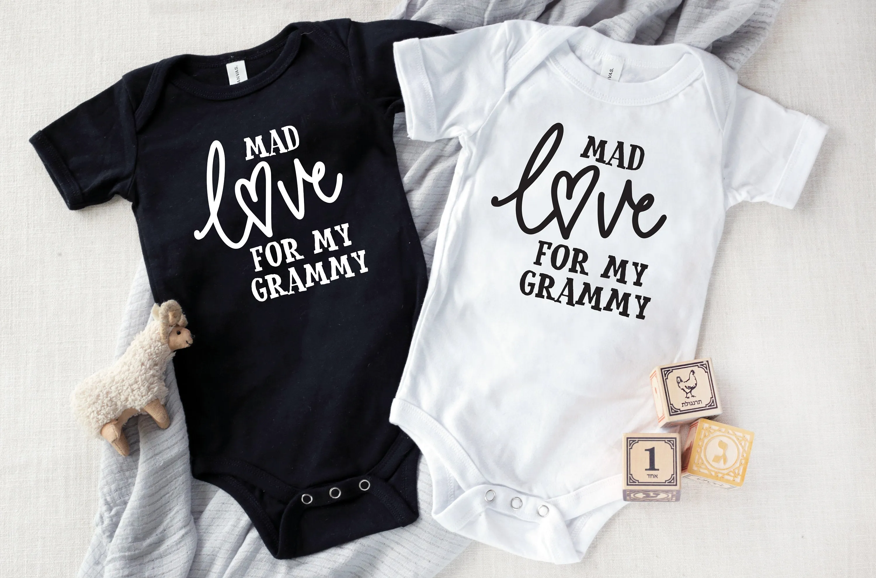 Mad Love for Grammy or Grampy Baby Bodysuit