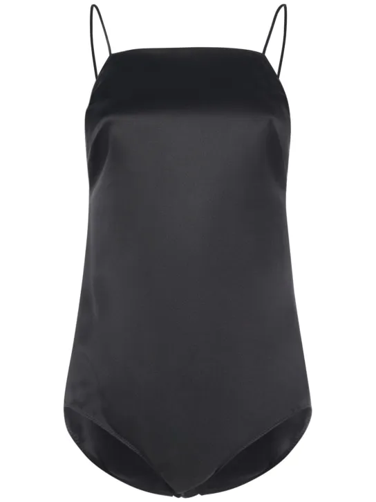 Max Mara   Rugiada satin self-tie bodysuit 