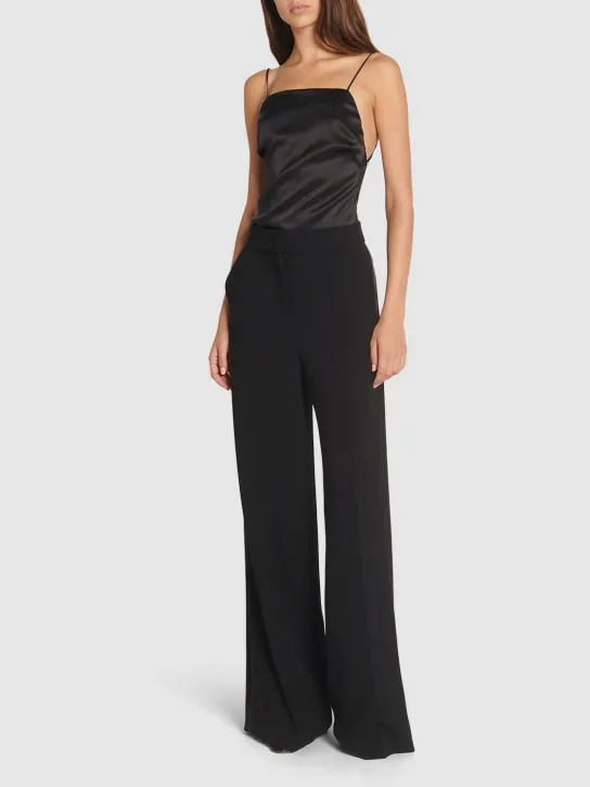 Max Mara   Rugiada satin self-tie bodysuit 