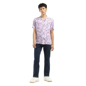 Men's Floral Print Camp Shirt