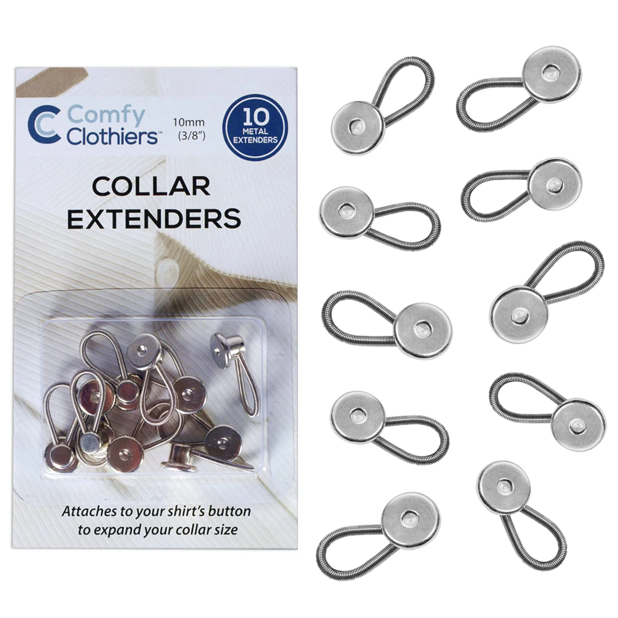 Metal Collar Extenders For Dress Shirts (Metal Button Extender) 5