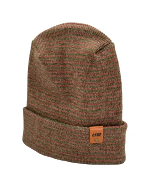 Modern Theta Stitch Contrast Cuffed Beanie (Patent Pending Design) Burgundy / Green, Made in USA