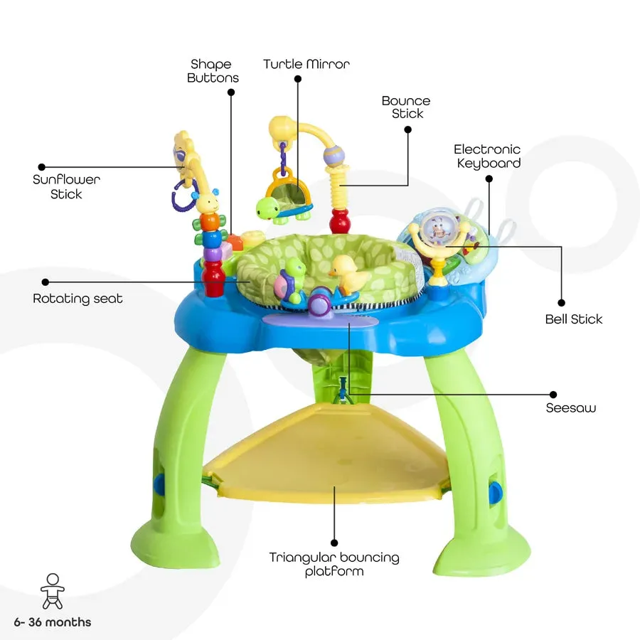 Moon Baby Jumper Activity Center W/ Adjustable Seat (Blue)