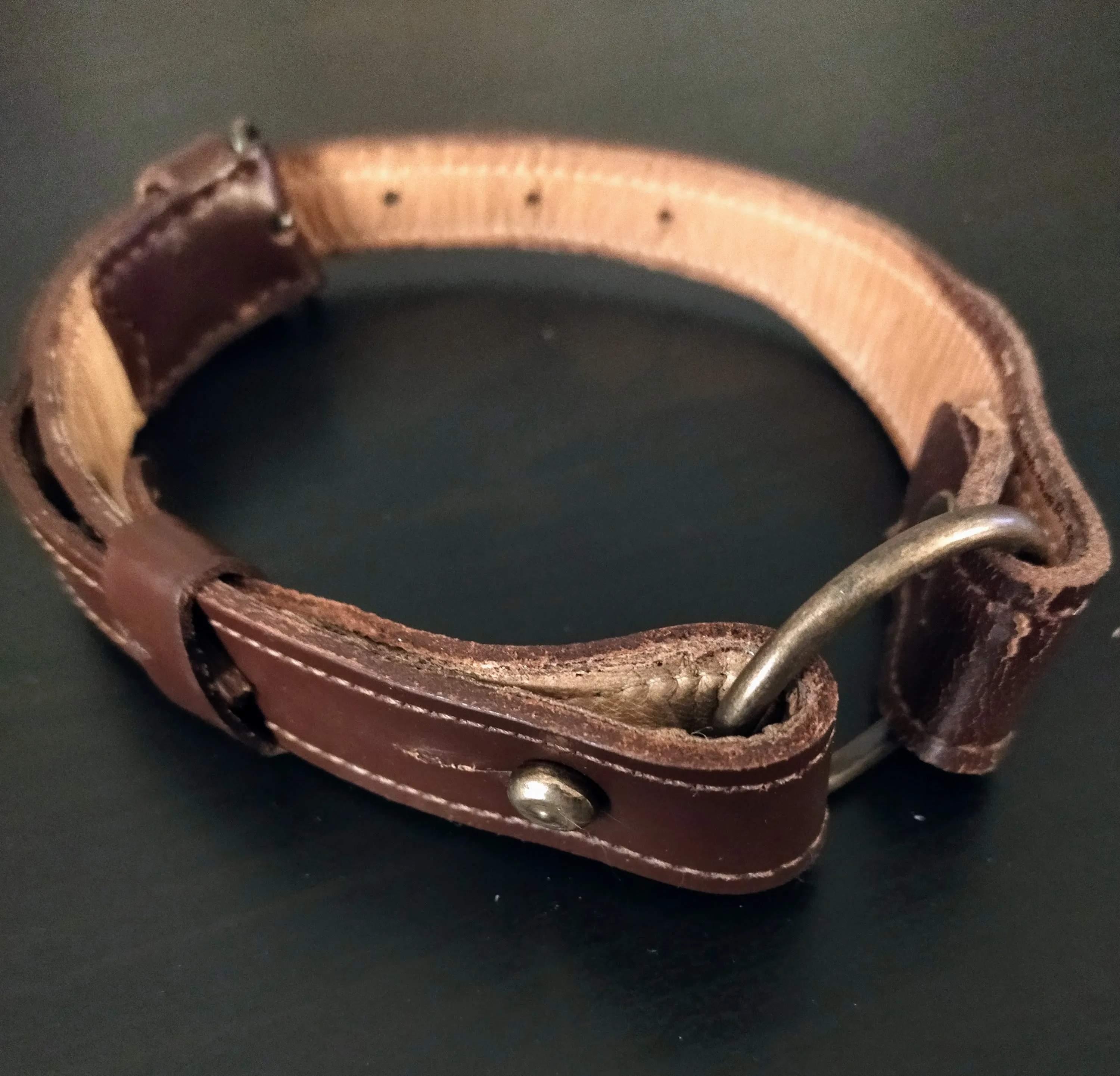 Motorman Special: Leather Collar - made of an officer's command belt