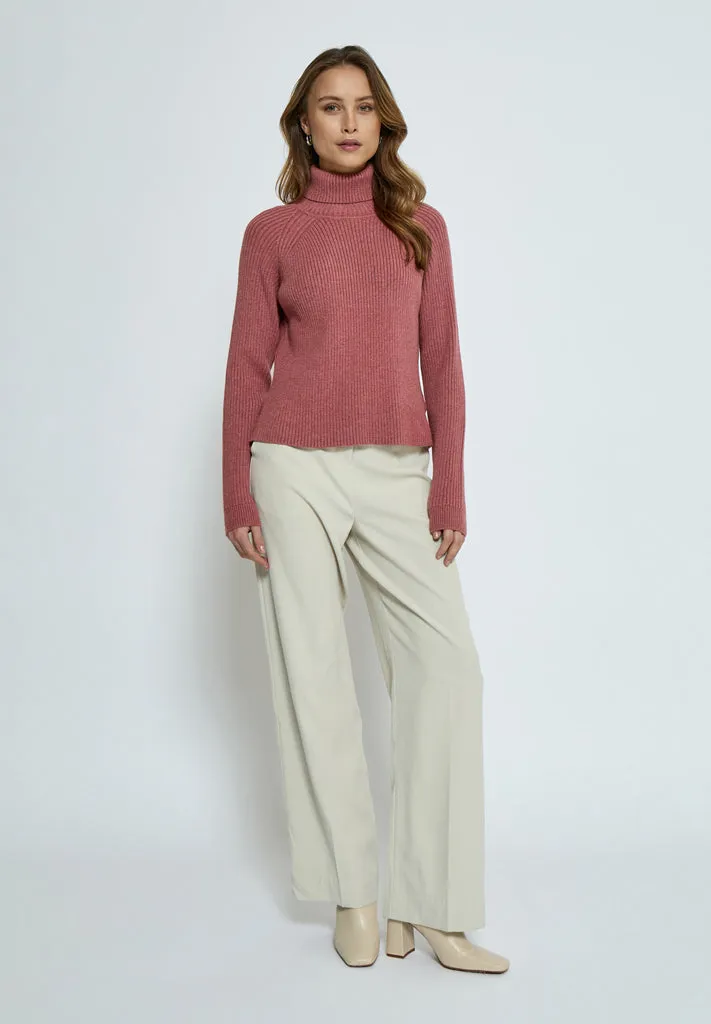 MSAva Knit Turtleneck - Rose Melange