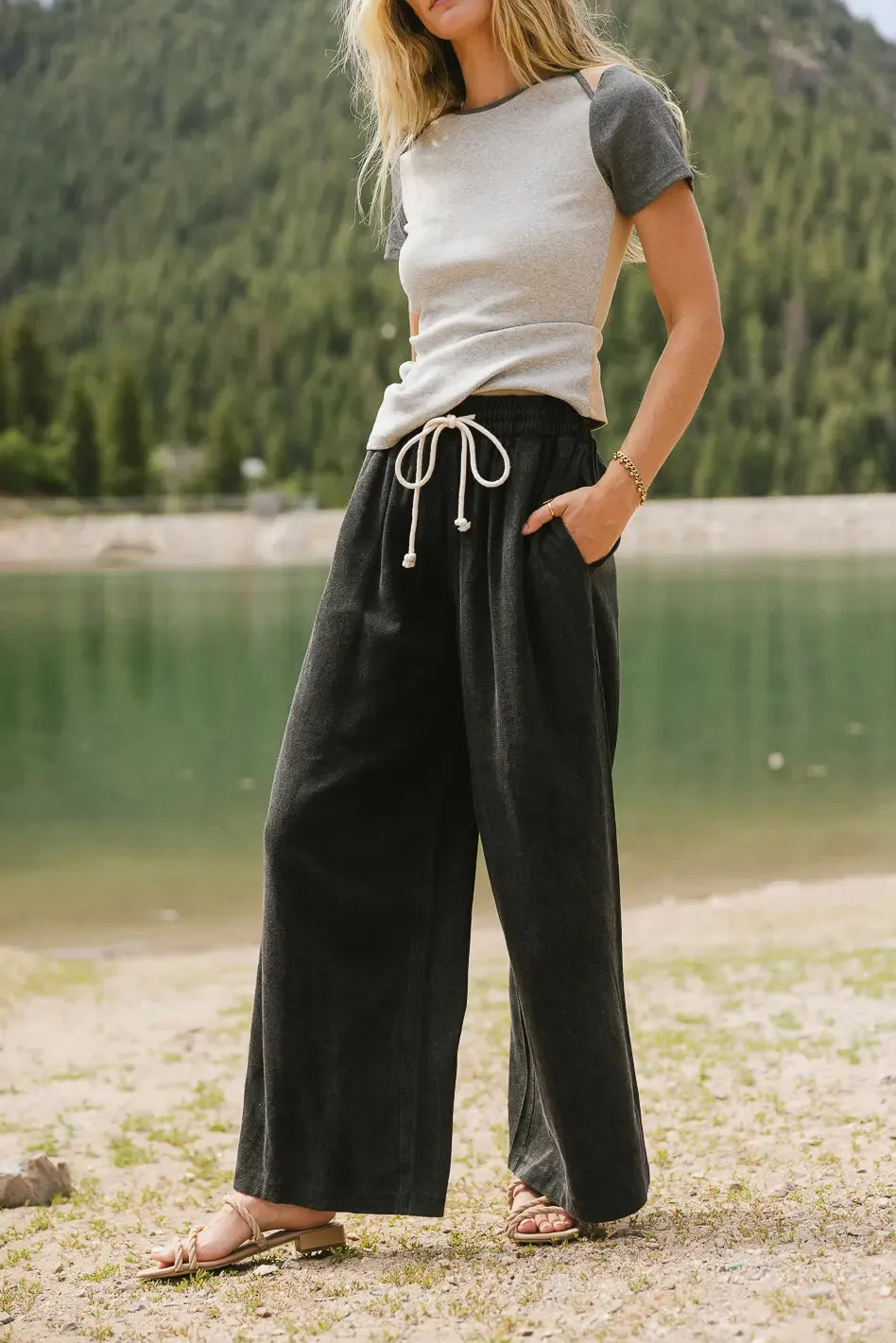 Nico Wide Leg Pants in Black - FINAL SALE