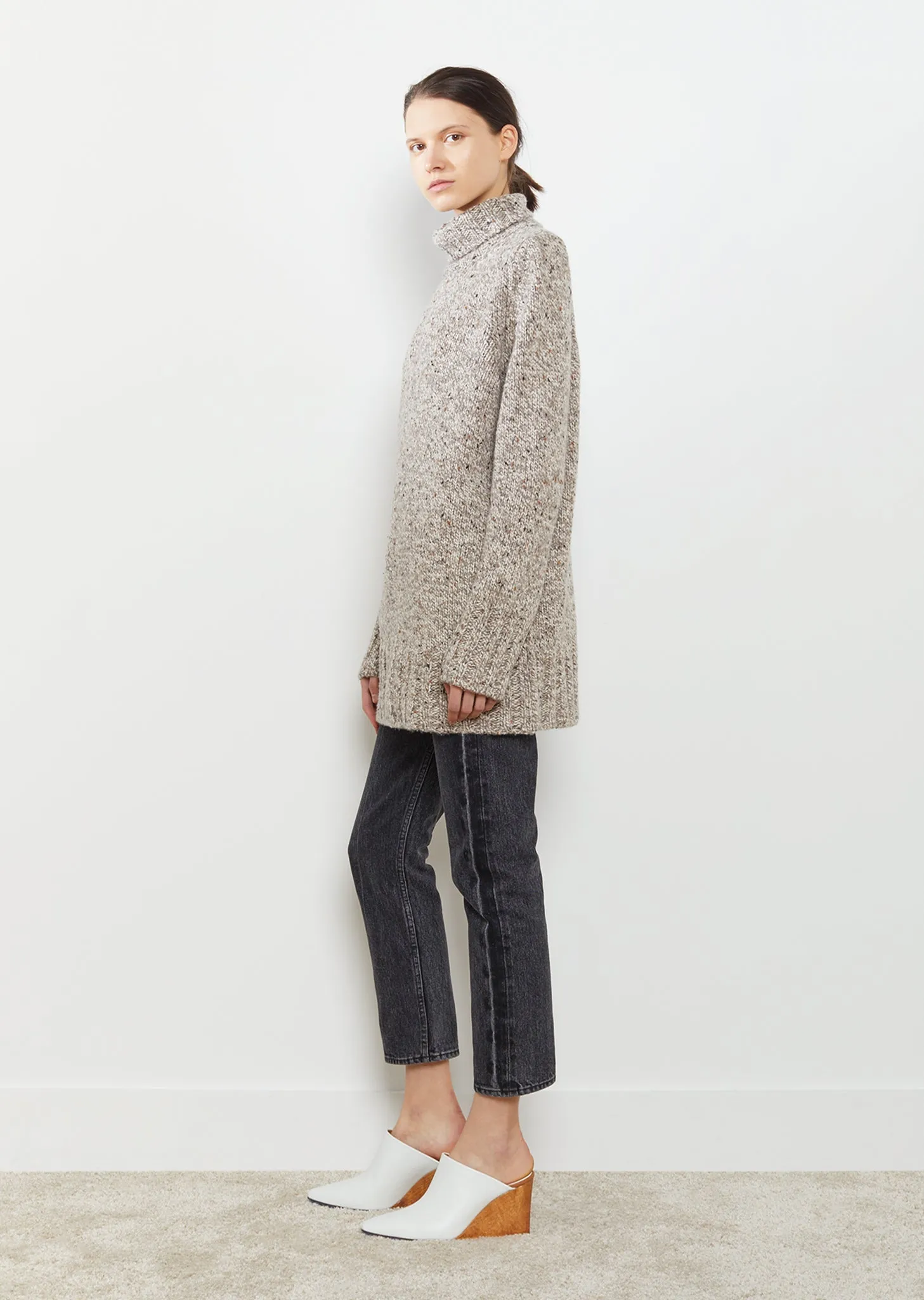 Noona Cashmere Tweed Turtleneck