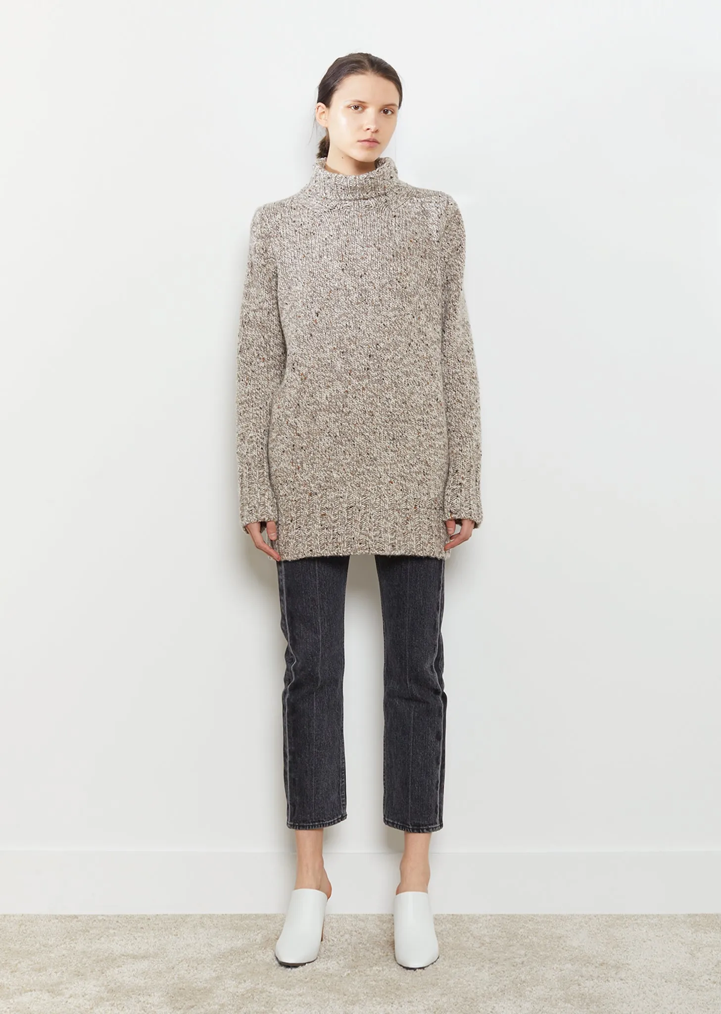 Noona Cashmere Tweed Turtleneck