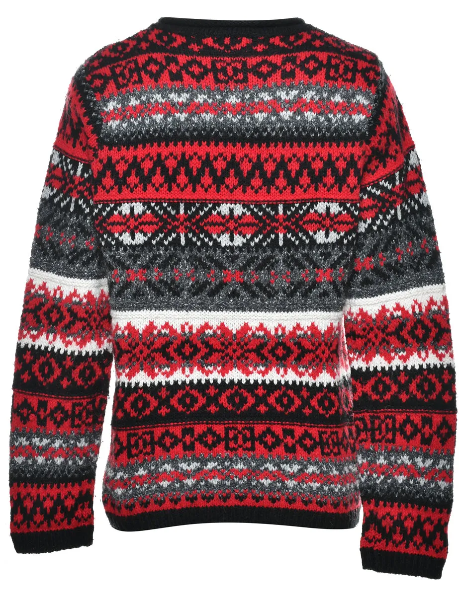 Nordic Knit Jumper - M