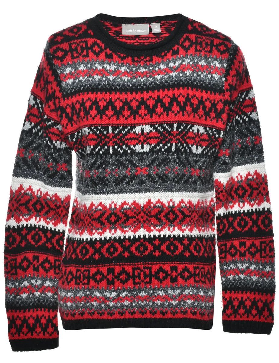 Nordic Knit Jumper - M