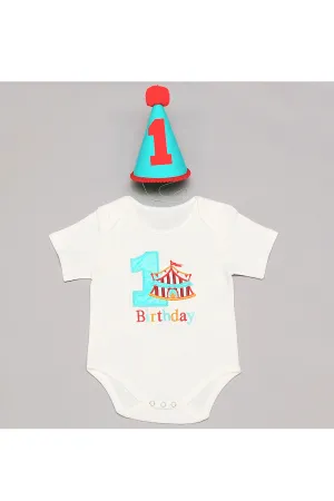 One circus first birthday bodysuit