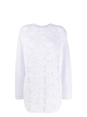 Openwork Textured Knit Top