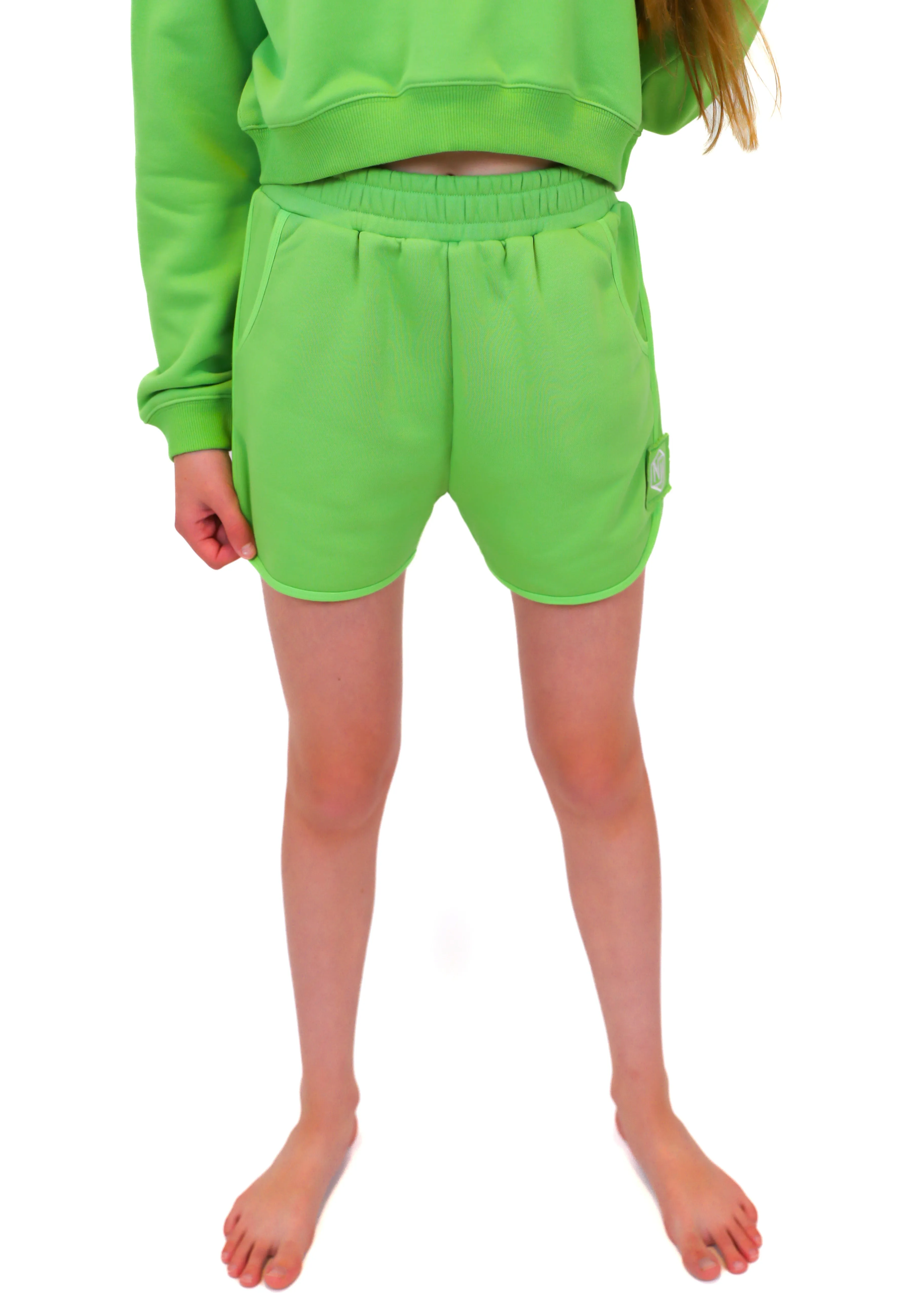 Patch Logo Terry Shorts - Green