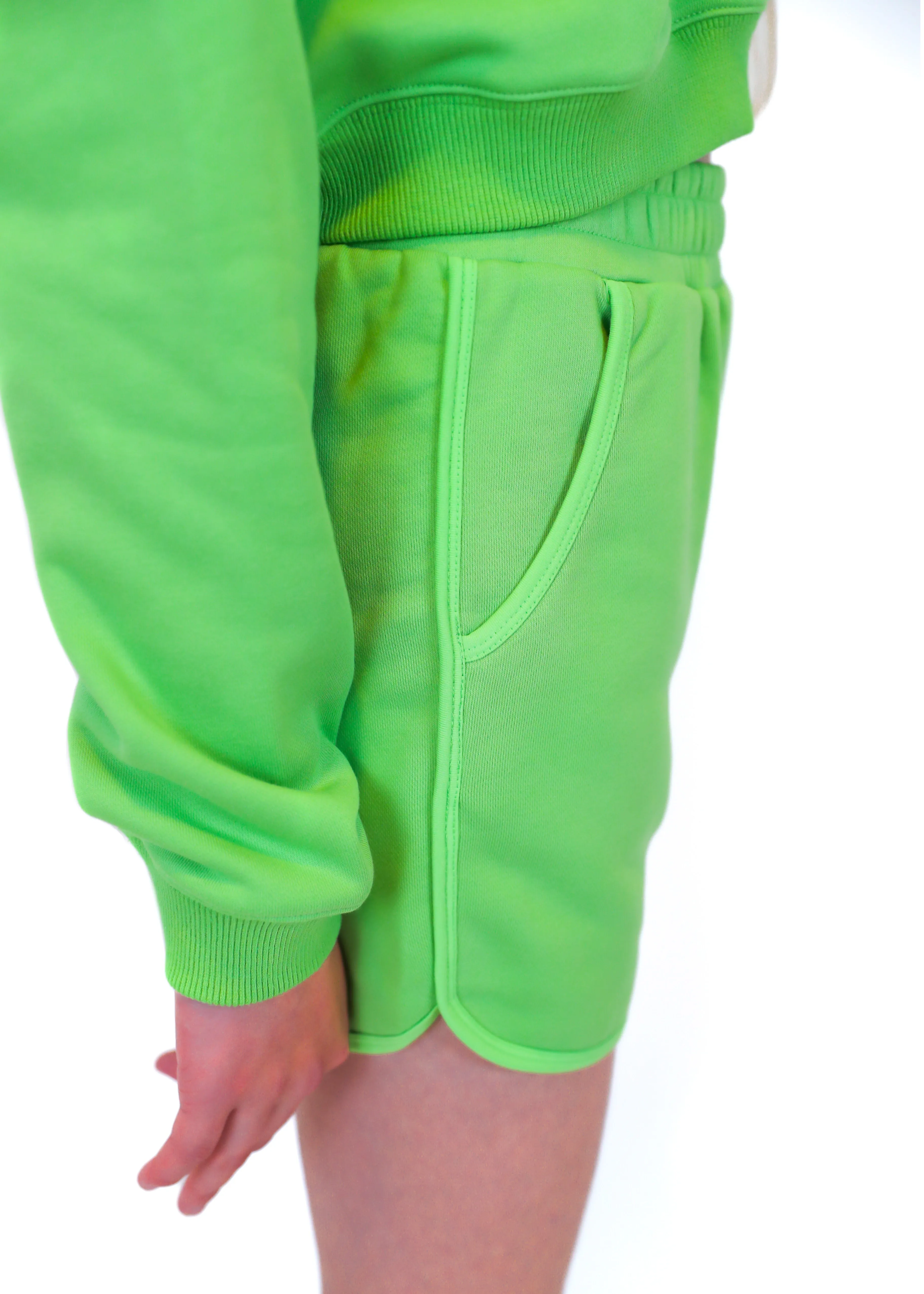 Patch Logo Terry Shorts - Green