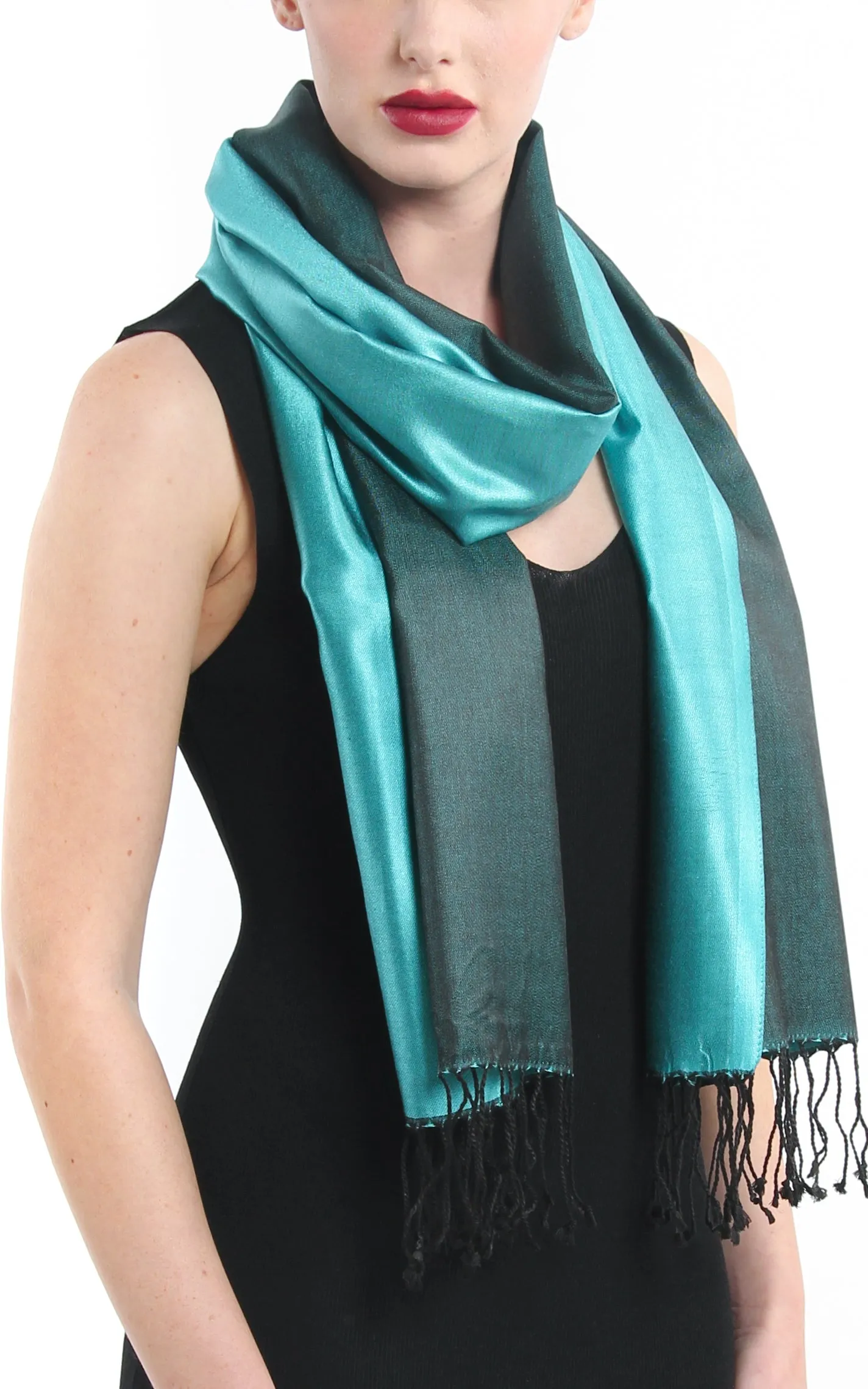 Pitti Aqua Silk Scarf - TTM268